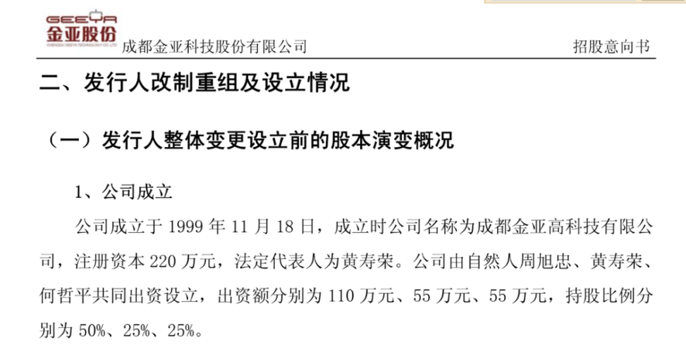 金亚科技股份公司概况