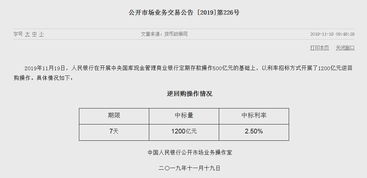 央行：下调常备借贷便利利率个基点